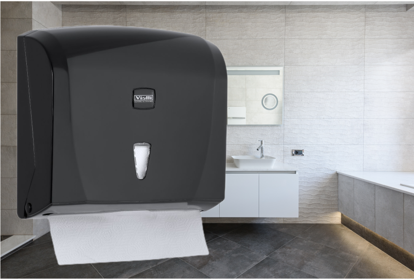 Z Folded Paper Towel Dispenser Capacity 200 (Black)