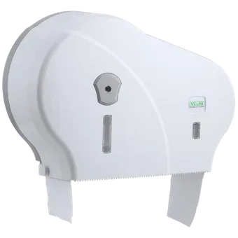 Double Mini Jumbo WC Paper Dispenser (White)