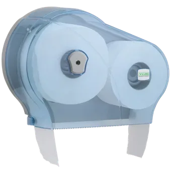 Double Mini Jumbo WC Paper Dispenser (Transparent)