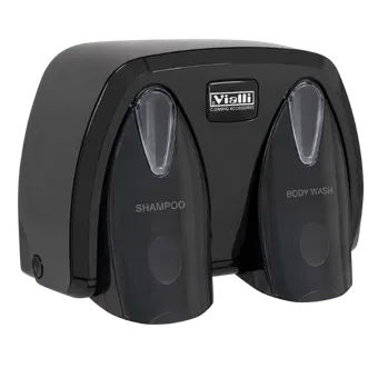 Dual - Shampoo and Body Wash Dispenser  175ml x2 (Black)
